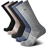 Calvin Klein Mens Crew Socks - 5 Pack Moisture-Wicking Cushioned Athletic Crew Socks for Men for Running & Workout