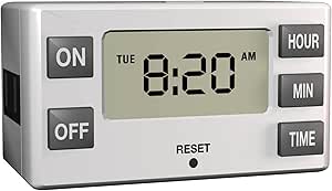 Westinghouse 28424 Daily Digital Indoor Timer, White - Plug In Timer