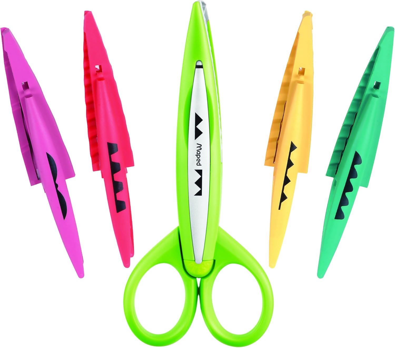 Maped 601005 Crea Cut Craft Scissors with Assorted Pattern Blades, Green - Image 3