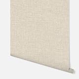 Arthouse Linen Texture Natural Wallpaper 53cm x 10.05m Roll view 5