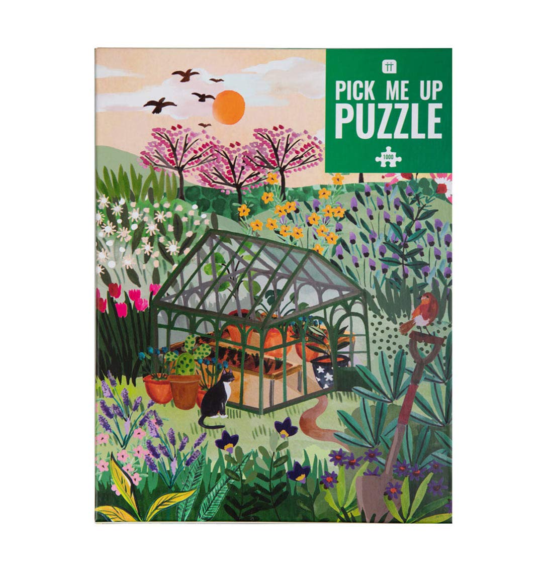 1000 Piece Garden Jigsaw Puzzle - with Matching Poster & Trivia Sheet | Colourful Illustrated Design, British Flowers, Birthday Present, Gift, Wall Art, Puzzlegarden