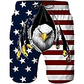 Heucapc Men's Swim Trunks Quick Dry Swimming Trunks Upside Down Pineapple Beach Shorts with Mesh Lining and Pockets