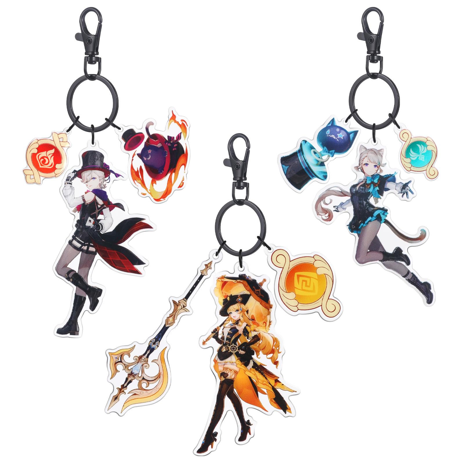 UTIEHD GI Character keychain set, 3pcs Acrylic
