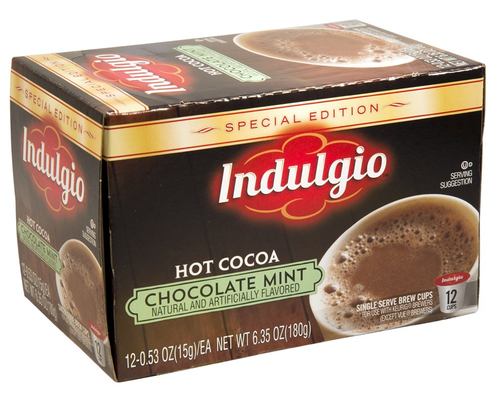 Indulgio Mint Chocolate Cocoa Special Edition Sin for Keurig K-Cup Brewers, 12 Count (Pack of 6) (Compatible with 2.0 Keurig Brewers)