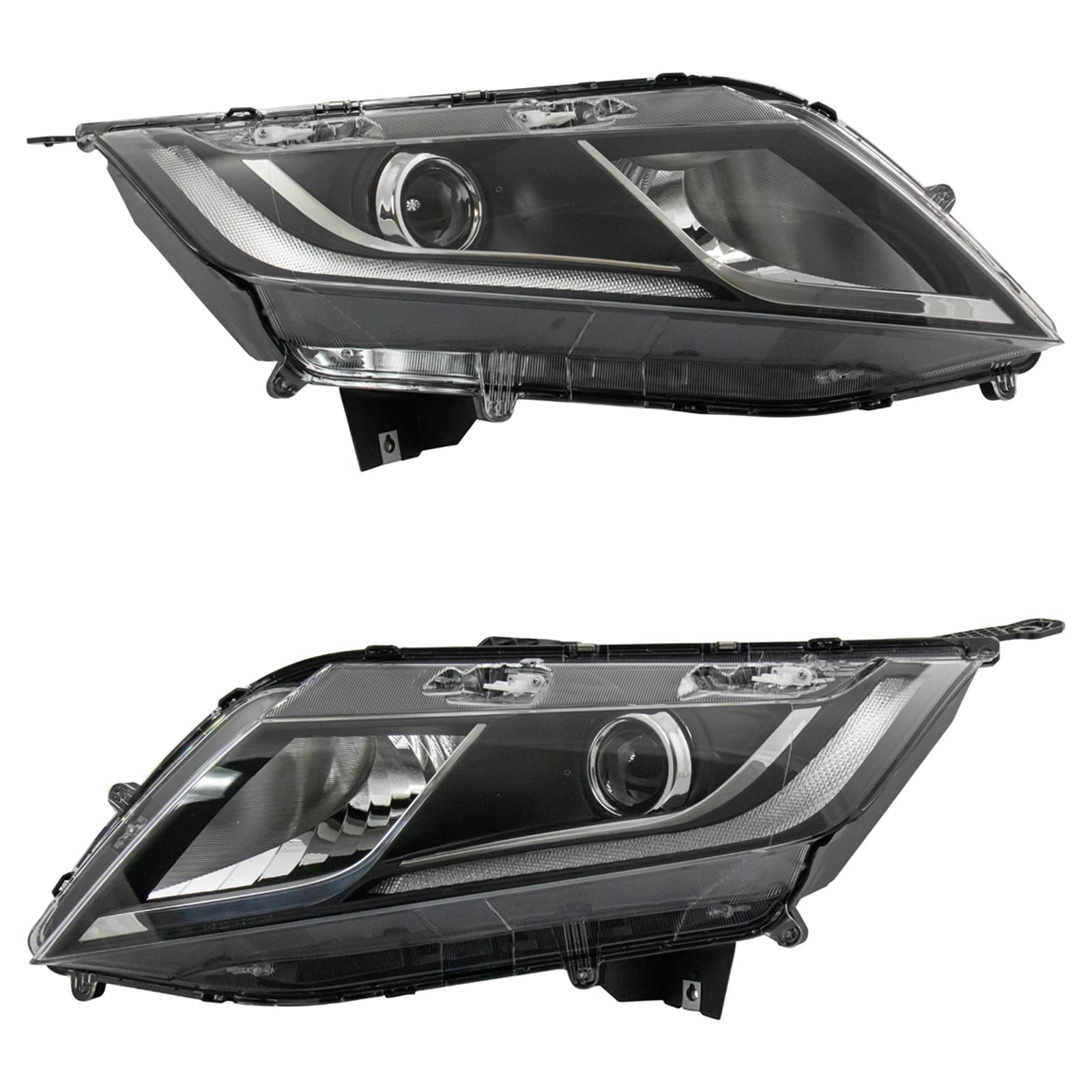 TRQ 2 Piece Headlight Assembly Set Driver