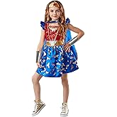 Rubie's Girl's DC Comics Wonder Woman Costume Dress with Cape and Tiara