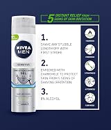 NIVEA MEN Sensitive One Stroke Shave Gel 200ml Chamomile Vitamin E Beard view 9