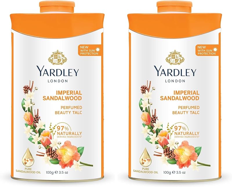 Yardley London Perfumed Talc Sandalwood 100g Pack of 2