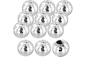SINJEUN 12 PCS Disco Balls Cups, 20 OZ/550 ML Silver Disco Ball Party Cups with Lid and Straw, Disco Ball Drink Tumblers for 
