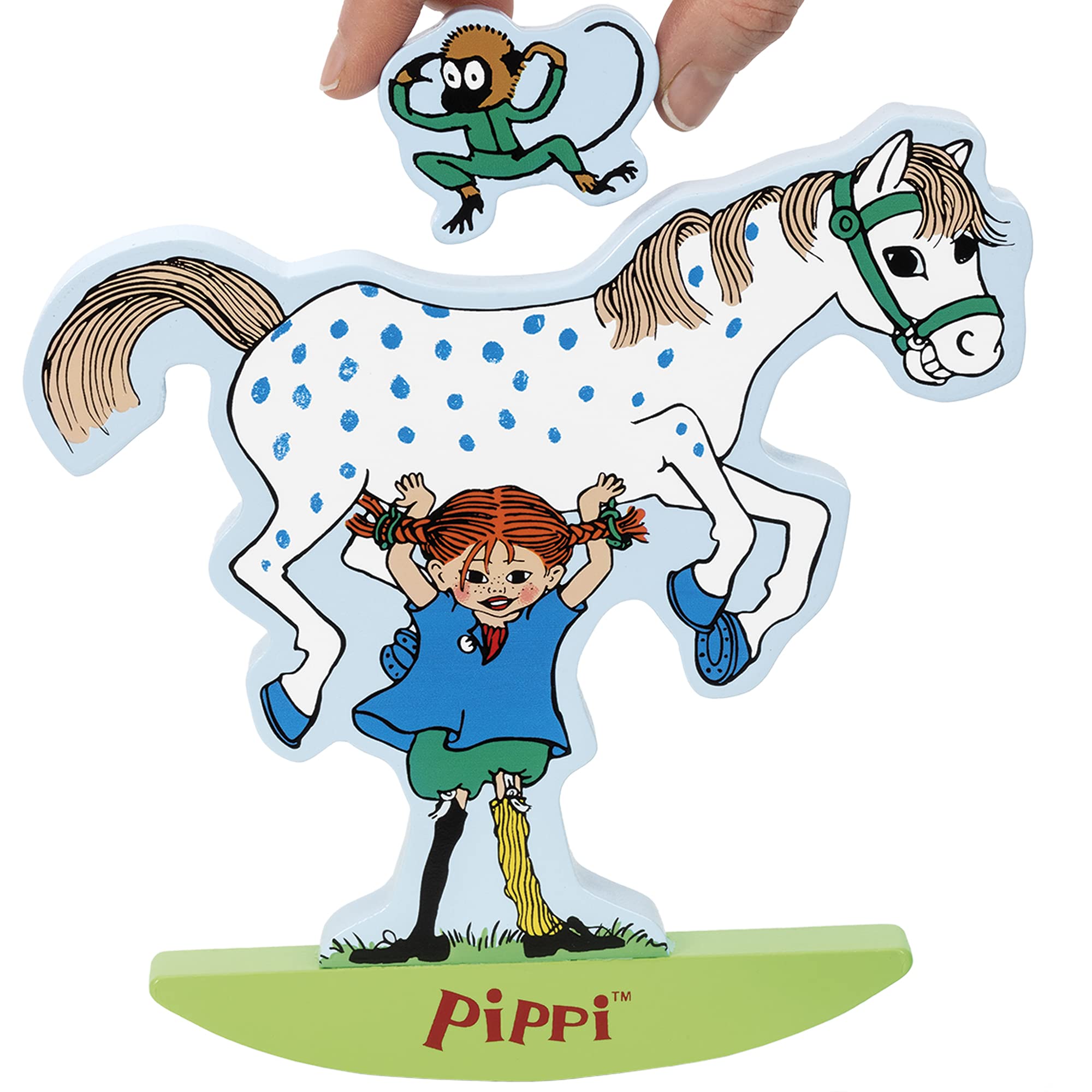 Pippi Longstocking Puzzles for 3 Year Olds – Stacking Toys for Girls and Boys – Wooden Puzzle – Age 2+, Size 35X300X190 mm