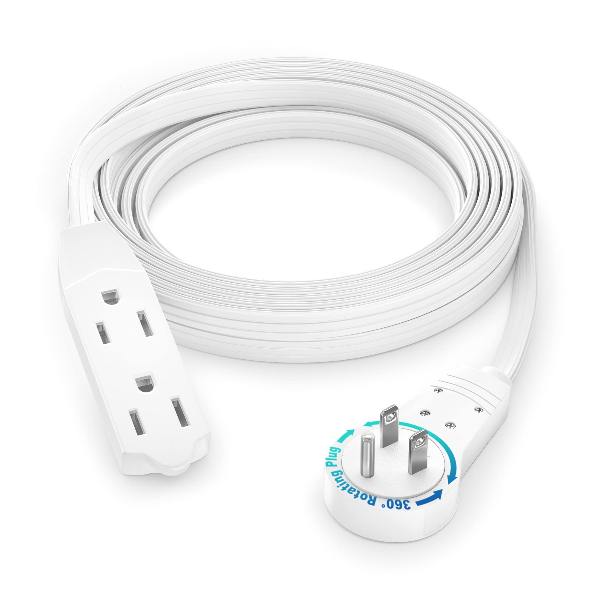 Maximm Cable 10 Ft 360° Rotating Flat Plug