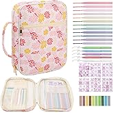 BESARME Pink Flower Bible Cover Case for Women, Large Bible Case Bibles Bag Bibles Study Supplies Christian Gifts Religious Easter Gifts for Girls