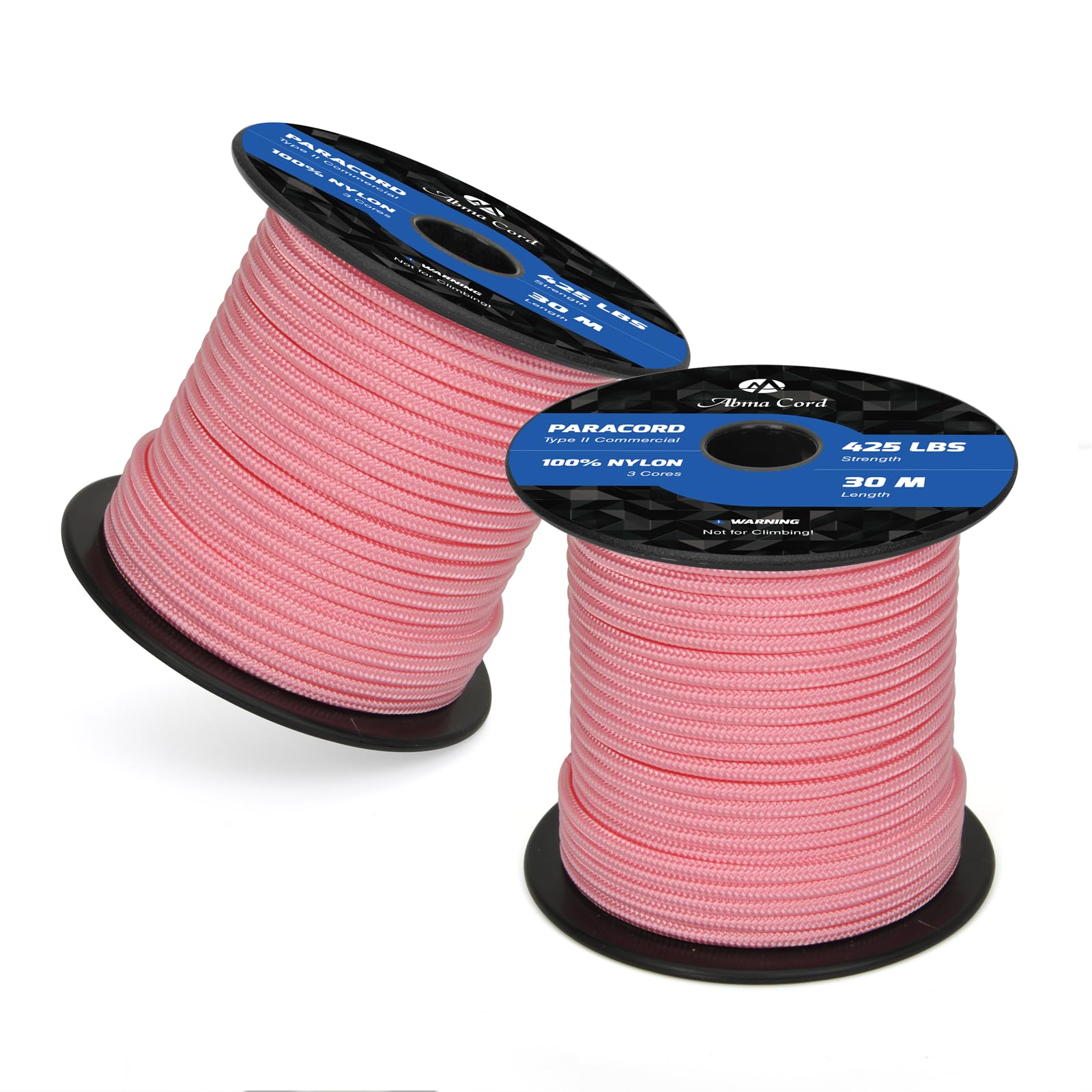 Abma Cord Paracord 425 lbs 3mm 100% Nylon 30M - Rose pink