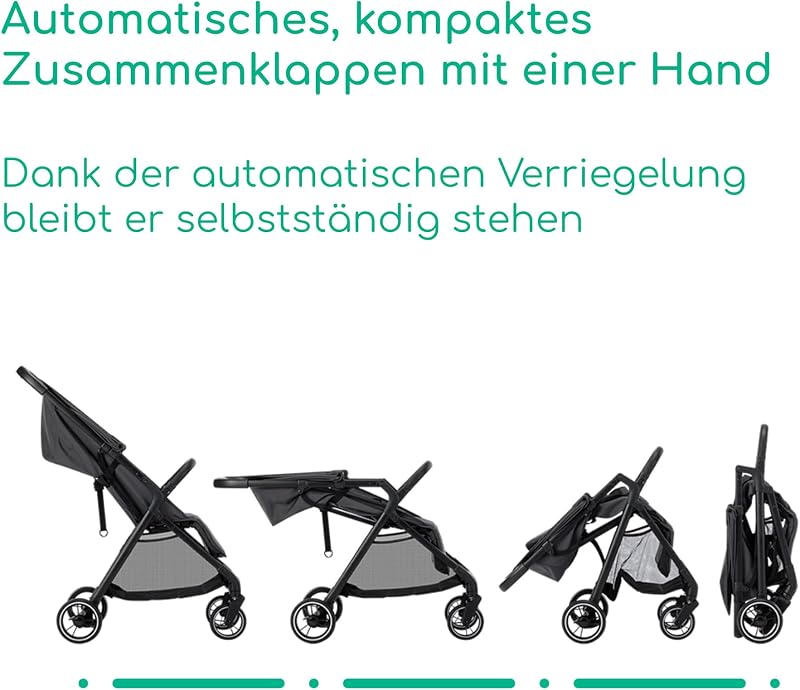 Azur, Kinderwagen Buggy, 0–3 Jahre (15 kg), Mineral Graphite