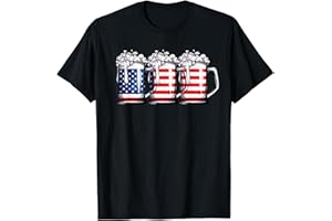 LIQUE PATRIOTIC Beer American Flag 4th of July Men Women Merica Drinking USA T-Shirt