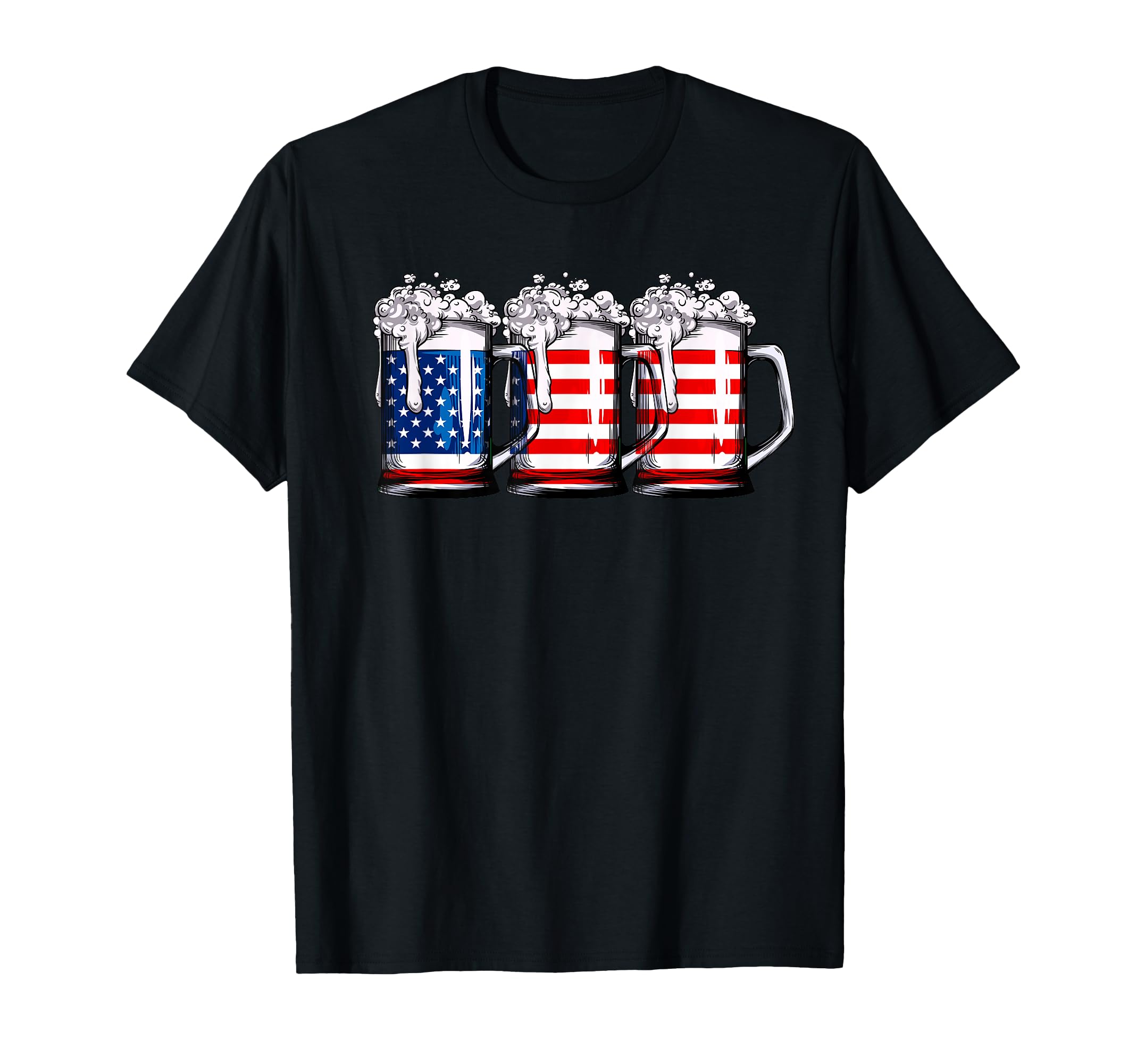 Photo 1 of Beer American Flag 4th of July Men Women Merica Drinking USA T-Shirt