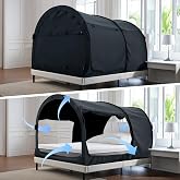 Alvantor&reg; Bed Canopy Bed Tents Dream Tents Privacy Space Twin Size Sleeping Tent Indoor Pop Up Portable Frame Curtains Breathable Grey Cottage (Mattress Not Included) Reducing Light