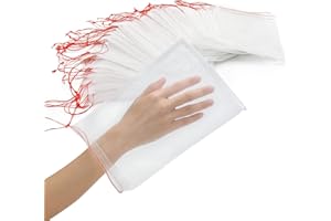 ENPOINT Fruit Bags for Fruit Trees, 100 PCS 6x10 Inch Fruit Protection Bags with Drawstring, Garden Netting Mesh Fruit Cover Bag for Grape, Tomato, Peach, Apple, Flower from Birds Bugs