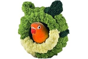 KATUMO Bird Nest, Small Sun Conure Breeding House Parrotlet Snuggle Hut Lovebird Bed for Conure, Lovebird, Canary, Zebra Finch, Loriculus, Hamster and Other Small Birds (Less Than 5 inches Long)
