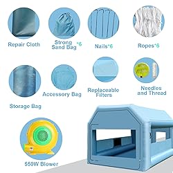 LVAOSTT Paint Booth 10x8.2x8.2FT Inflatable Paint
