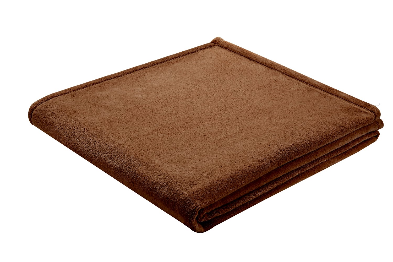 BHome 150 x 200 cm Biederlack King Fleece Uni Blanket Throw, Brown Biederlack Amazon.co.uk