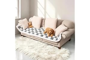PulseFay Dog Couch Cover Protector, Couch Covers for Sofa, Velvet Soft, Non Slip, Washable (Grey, 27.6 * 59.1inch)