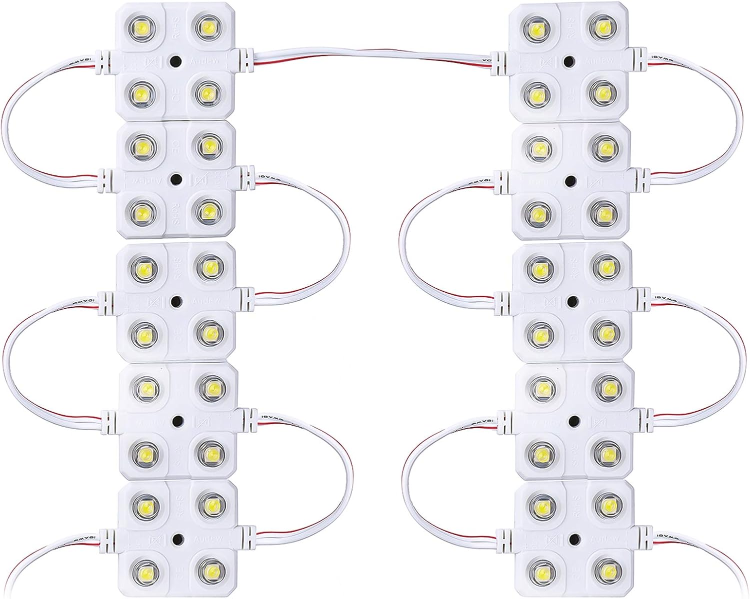 Audew 40 Led White Interior Lights Kit 12v Led Ceiling Lights Kit For Lwb Van Trailer Lorries Sprinter Ducato Transit Boats Vw Automotive Amazon Com
