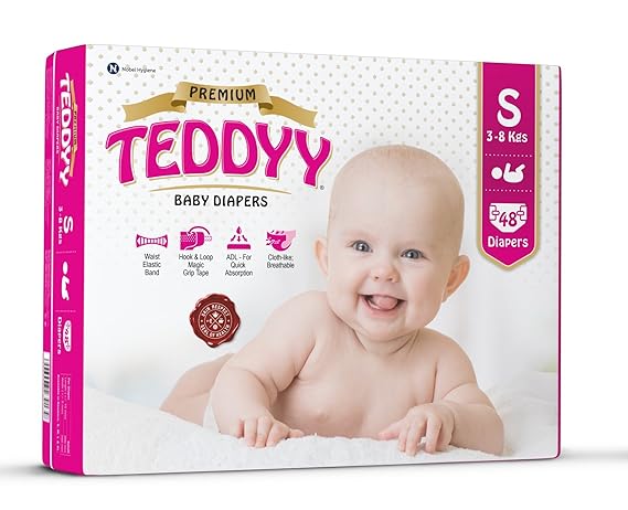 Teddyy Premium Baby Small Size Diaper (48 Count)
