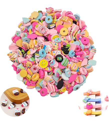 LibiIine 100pcs Mix Lots Flatback Resin Buttons Flat Back Scrapbooking Resin Flatback Craft (Halloween Lots