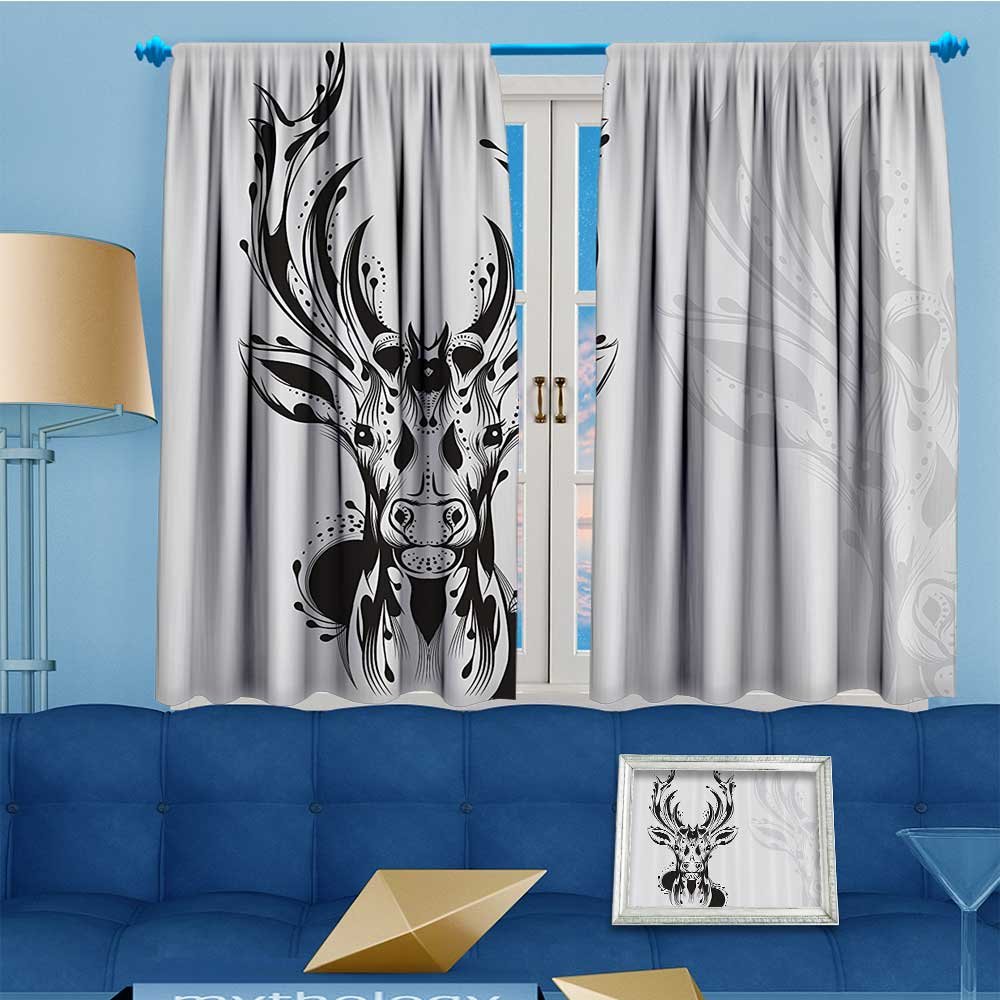 Amazon Com Alsohome Pattern Decor Artistic Window Curtain