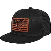 Pnkvnlo Fishing Gifts for Men - Snapback & Trucker Hats - American Flag Outdoor Fishing Hat
