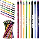 100 Pcs Inspirational Pencils Color Changing Mood Pencil Motivational Pencils with Motivational Sayings for Classroom, Colorf
