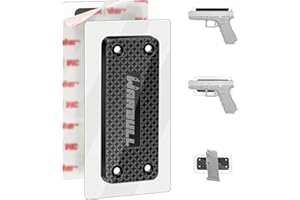 WarBull Gun Magnet with 3M Adhesives, Rated 55 LBS Rubber Coated, No Drilling Gun Magnet Mount for Handgun Rifle Shotgun Pistol, and Concealed Gun Magnet for Vehicle, Car, Truck, Safe, Desk, Wall