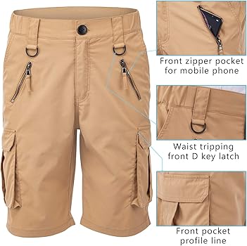 khaki shorts with elastic waistband