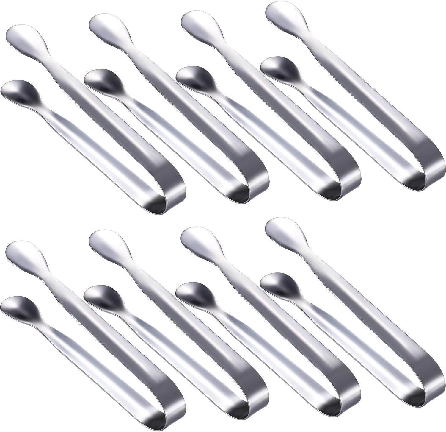 8 Pack Sugar Tongs Ice Tongs Stainless Steel Mini Serving Tongs Small