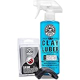 Chemical Guys CLY_KIT_1 Heavy Duty Clay Bar and Luber Synthetic Lubricant Kit, 16 oz, 2 Items, Black