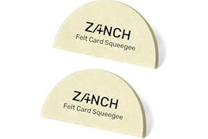 Zanch Wool Felt Squeegee Window Tint Tools Wool Soft Card Squeegee for Vinyl, Flexible Shrink Squeegee Automotive Window Tint Squeegee Wrap Squeegee Tool for Car Wrapping Window Tint Film Tool 2PCS