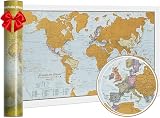 Maps International Scratch the World travel edition map print A3 42x29.7 cm