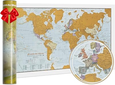 Maps International Scratch the World travel edition map print A3 42x29.7 cm