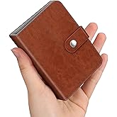 Fintie Mini Photos Album Book for 2x3 Inch Films - 52 Pockets Small Albums | For Fujifilm Instax Mini, Polaroid Hi-Print Pictures, Portable Kpop Photocard Holder, Travel Memory Book, Vintage Brown