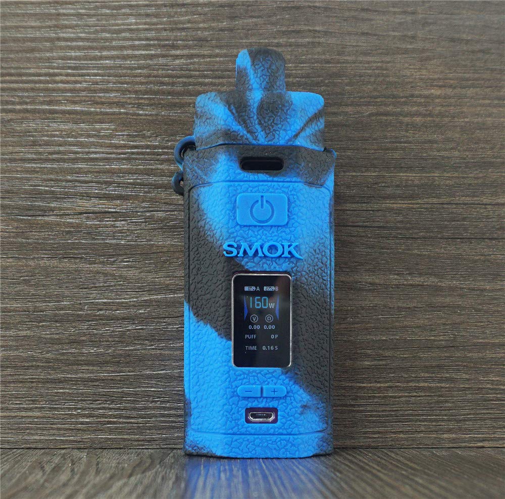 ORIN Smok RPM160 Case, Texture Silicone Case for Smok RPM160 AntiSlip Cover Shield Sleeve Wrap Decal Skin(BlackBlue) โ image 1