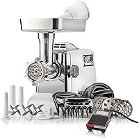 STX Megaforce 3000 Powerful Air Cooled 6-in-1 Heavy Duty Electric Meat Grinder with Foot Pedal • Sausage Stuffer • Kubbe Make