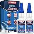 Plastic Glue 30 g*2, Super Glue for Plastic, Strong Clear Adhesive for Miniatures, Model, PLA, 3D Printing, Acrylic, PVC, Waterproof, Heat-Resistant, with Anti-Clog Cap