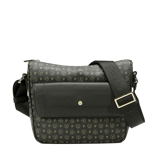 Pollini , Damen Schultertasche NERO/ NERO Medium
