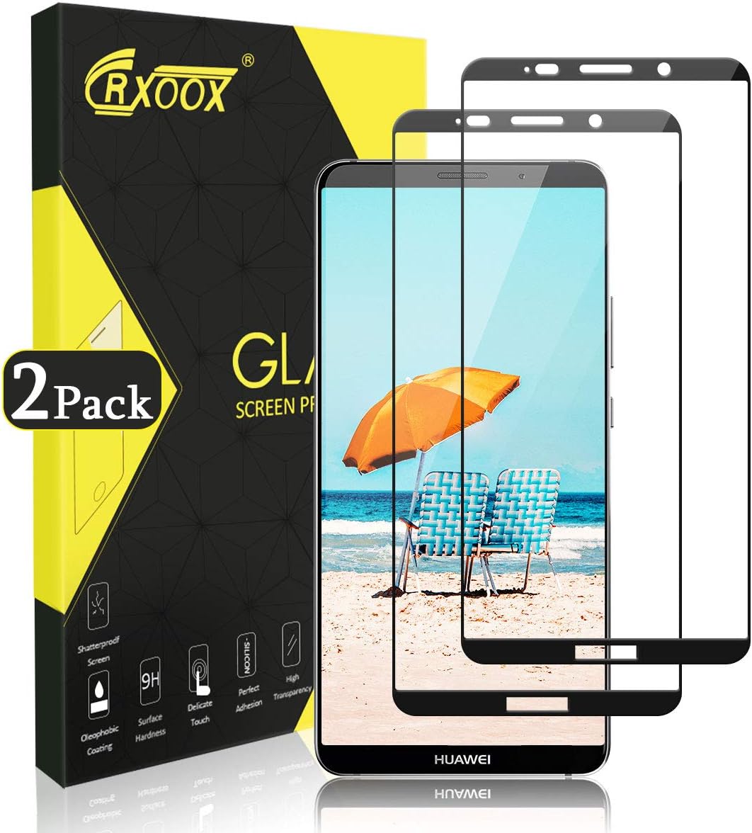 CRXOOX Bulletproof Glass Screen Protector for Huawei Mate 10 Pro [2 Pcs]