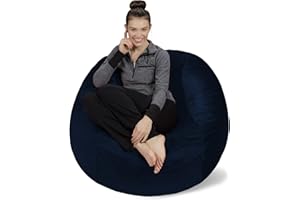 Sofa Sack Bean Bag Chair - Plush, Ultra Soft - Memory Foam Bean Bag Chair with Microsuede Cover - Stuffed Foam Filled Furniture and Accessories for Dorm Room 4 Feet - Navy