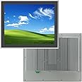 TouchWo 17 inch Capacitive Multi-Touchscreen Industrial Embedded Win-11 PC Monitor, IP65 Screen with 10 Points Touch Display, i7+RAM 8G+512G SSD, Integrated Phoenix2pin, HD-MI-Out & USB Ports