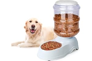 LEPTZOA Automatic Dog Feeders - 3 Gallon Capacity Gravity Food Dispenser for Large Dogs and Cats
