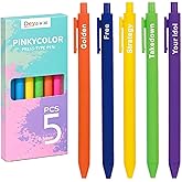 Baufuuya Aesthetic Quote Pens Set, Cute Ballpoint Pens Gift for Teens, Colorful Retractable Pens for Journaling, School & Office Supplies, Christmas Stocking Stuffers Gift for Girls Boys