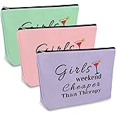 3 Pcs Girls Trip Gifts Travel Makeup Bag Girls Weekend Gift Travel Trip Present for Her Best Friends Bestie Cosmetic Bags Pouch Christmas Graduation Birthday Present for BFF Friends Sister